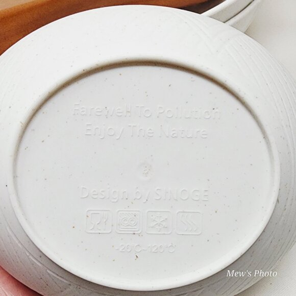 Wrova Premium Wheat Straw: 2 Big and Small Salad Bowls with Spoon and Fork - Picture 5 of 6